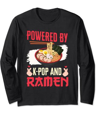 K-Pop Ramen Japanese Noodles Bowl Kpop Gift Long Sleeve T-Shirt