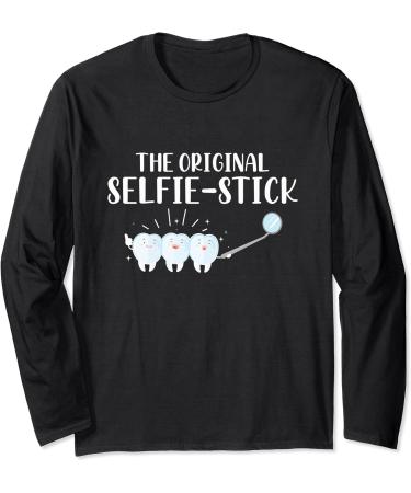 The Original Selfie Stick Dentist Dental Hygiene Long Sleeve Shirt