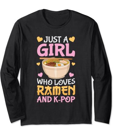 K-Pop Ramen Japanese Noodles Bowl Kpop Gift Long Sleeve T-Shirt