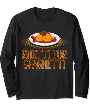 Rhetti For Spaghetti Ready Eat Pasta Meatballs Tomato Sauce Long Sleeve T-Shirt - Buy Online on GoSupps.com
