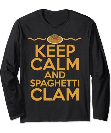 Keep Calm And Eat Spaghetti Pasta Meatballs Tomato Sauce Top Long Sleeve T-Shirt - Buy Online on GoSupps.com