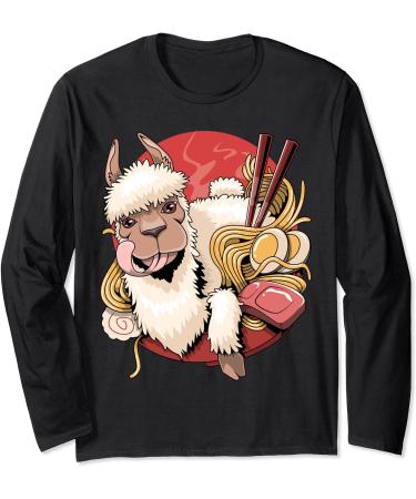 Llamen funny Japanese Ramen Noodles Llamen Long Sleeve T-Shirt - Buy Online on GoSupps.com