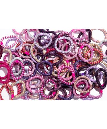 L. Erickson Grab & Go Ponytail Holders in Purple Daze - Set of 8 | Secure & Gentle Hold - Buy Online on GoSupps.com