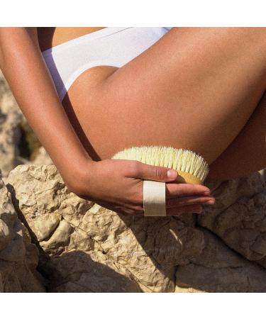 Ruhi Body Brush - Vegan & 100% Natural Sisal Bristles | FSC-Certified Beech Wood | Plastic-Free Dry Brush for Cellulite - International Shipping - Buy Online on GoSupps.com