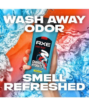 AXE Charge and Hydrate Sports Blast Men's Body Wash 16 oz - Energizing Citrus Scent - 100% Recycled Bottle - Buy Online on GoSupps.com
