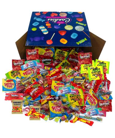 LA Signature BULK HUGE Assorted Candy PARTY MIX BOX 6.50 LBS ( 104 oz Net Weight) Individually Wrapped Candies of All Time America's Most Favorite Assorted Candies Navy Blue