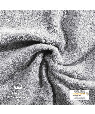 Class Home Collection Terry Towels 100% Cotton Silver 50x100 cm Pack of 4 | Premium Quality Bath Towels for Luxury Home Use - Buy Online on GoSupps.com