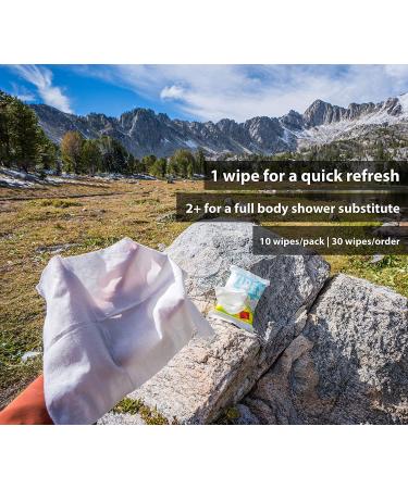 BAR-D Biodegradable Body Wipes with Aloe Vera, Tea Tree Oil & Chamomile | 10 Wipes/Pack 3-Pack | Body Wipes for Men and Women | Ideal for Travel, Backpacking, and Festivals | Biodegradable & No Rinse | Camping and Shower Wipes | 30 Count - Buy Online on GoSupps.com