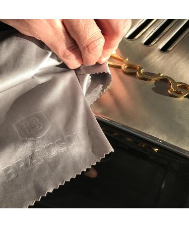 Buy Brandson XXL Glasses Cleaning Towels (30x40 cm) - 2 Washable Microfiber Cloths for Glasses & Screens - Perfect for Cell Phones & Displays - Gray - Buy Online on GoSupps.com