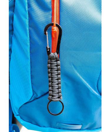 C and C Adventures Paracord Lanyard Keychain with Carabiner Hook and Key Ring Blue and Black - Buy Online on GoSupps.com