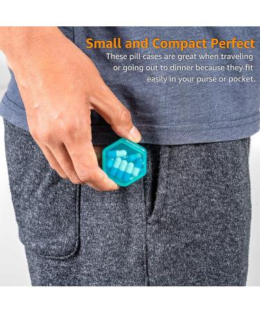 Buy 8 Pack Small Pill Organizer - Travel Pill Box Portable BPA Free Mini Case for Pills Medications & Vitamins - Vivid Colors - International Shipping Available - Buy Online on GoSupps.com