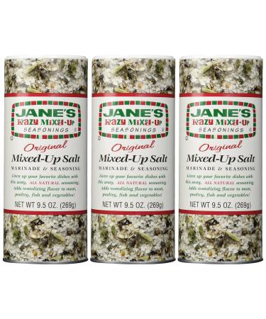 Jane's Krazy Mixed-Up Original Salt Blend 9.5 oz (Pack of 3) 9.5 Ounce (Pack of 3)