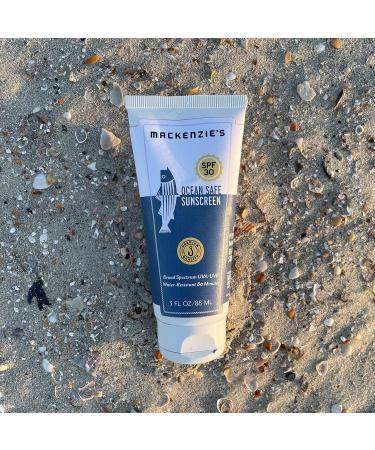 MacKenzie SPF 30 Ocean Safe Sunscreen - Mineral-Based Fragrance-Free Travel Size - Perfect Gifts for Fishermen Men & Women - 3 oz - Buy Online on GoSupps.com