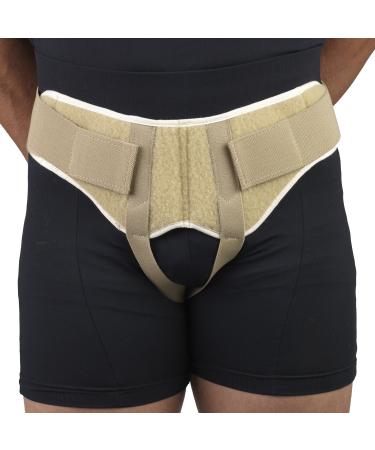 OTC Hernia Support Single or Double Herniation Inguinal Scrotal Treatment Beige Small