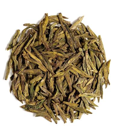 Long jing gruner tea china - xihu lung chinese tea - dragon fountain tea from Westsee - Dragon Well from Hangzhou - Dragonwell - Longjing Lungching Chinese green tea lung ching long tea longjing ming qian green tea (1 Pack)
