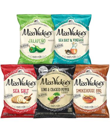 Miss Vickie's Kettle Cooked Potato Chip Variety Pack (Assortment May Vary), 1.375 Ounce (Pack of 28) Variety Pack 1.375 Ounce (Pack of 28)