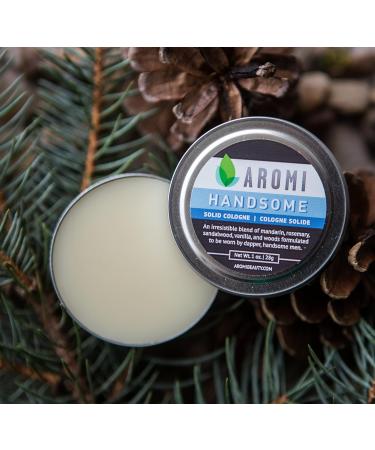Aromi Solid Cologne | Sweet Vanilla Musk Fragrance Vegan and Cruelty-free Scent Portable Travel Small Gift Men's Stocking Stuffer Alcohol-free (Handsome) - Buy Online on GoSupps.com