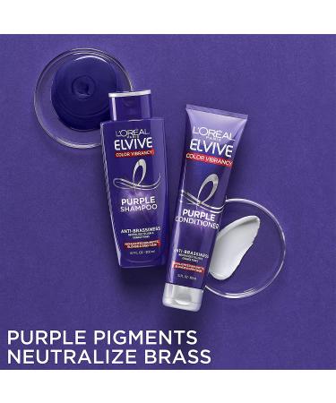 L'Oreal Elvive Color Vibrancy Purple Shampoo 6.7 fl oz | Toning & Brightening for Color-Treated Hair - Buy Online on GoSupps.com