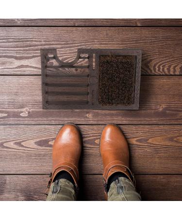 Relaxdays Cast Iron Boot Jack Scraper Large Brush | Antique Outdoor Shoe Cleaner | Brown | 12 x 33.5 x 22.5 cm - Buy Online on GoSupps.com