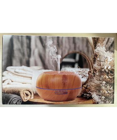 Simpeak 550ml Aroma Diffuser - Wood Essential Oil Ultrasonic Humidifier with Remote Control | Aromatherapy & Scents - Light Brown - Buy Online on GoSupps.com