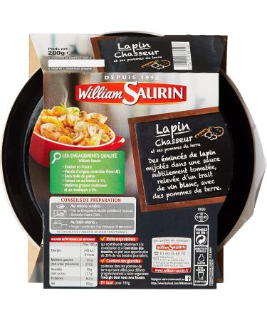 William Saurin L'Assiette Du Jour Hunter Rabbit & His Potatoes 280 g - Buy Online on GoSupps.com
