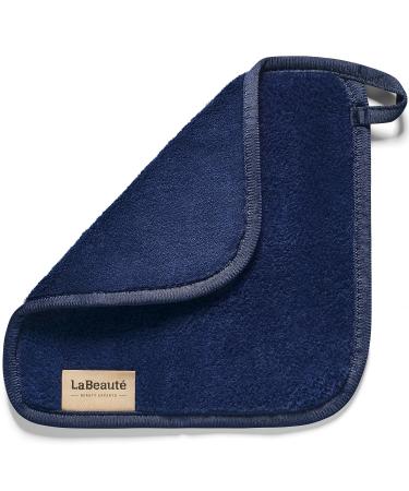 Labeaut Microfiber Makeup Towels (2 Pack) - Washable & Reusable Makeup Remover Pads - Dark Blue Facial Cleaning Smink Pads - Buy Online on GoSupps.com