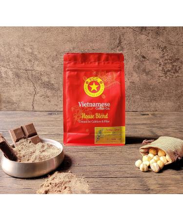 Vietnamese Coffee Co - "House Blend" (Smokey Hazelnut & Cocoa) - 220g Ground Coffee Cocoa 220 g (Pack of 1) - Buy Online on GoSupps.com