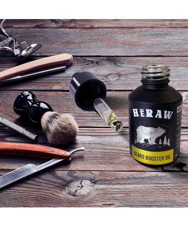 Heraw Beard Oil for Men - Nourishing & Styling Beard Oil with Argan Jojoba & Almond Oil - 30ml - Boost Beard Growth & Softness - Buy Online on GoSupps.com