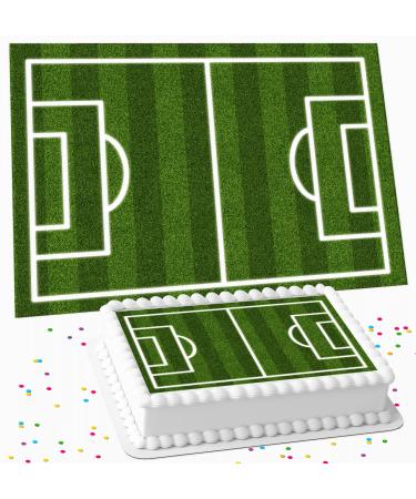 FOOTBALL PITCH ICING EDIBLE COSTCO CAKE TOPPER R-395 - Buy Online on GoSupps.com