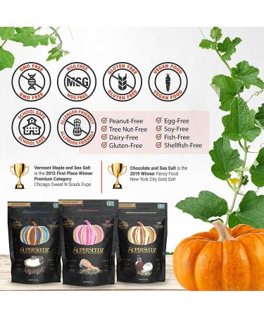 Premium Select Line by SuperSeedz | Pumpkin Seeds with Vermont Maple Sugar & Sea Salt | Vegan, Keto, Whole 30 | 8g Plant Based Protein | Nut & Gluten Free Snack | Made in USA | 4oz (Pack of 6) - Buy Online on GoSupps.com