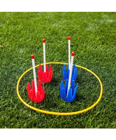 Champion Sports Lawn Darts for Kids - Safe Plastic Dart & Target Ring Set - Indoor & Outdoor Classic Toss Game & Backyard Party Toy in Blue - Buy Online on GoSupps.com