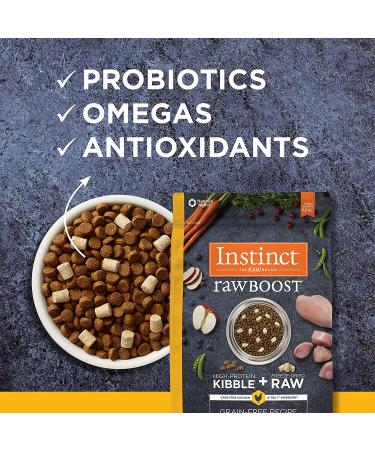 Instinct Raw Boost Grain Free Dry Cat Food - Chicken, 10lb Pack - High Protein Kibble + Freeze Dried Raw Formula - Buy Online on GoSupps.com