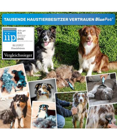 Bluepet Unterwolltoll Dog & Cat Brush for Long Hair - S-M Pink | Removes Undercoat & Feathers | Massage Effect & Top Hair Protection - Buy Online on GoSupps.com