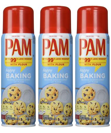 PAM Baking Spray with Flour 5 fl oz PACK , 15 Ounce, (Pack of 3)