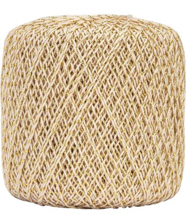 Coats Crochet Metallic Thread in Natural/Gold - Premium Quality Yarn for Stunning Crochet Projects - Buy Online on GoSupps.com