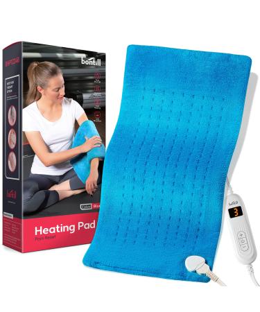 Electric Heating Pad for Cramps  Back  Abdomen  Shoulder  Neck Pain Relief - Soft Heat Pad for Moist and Dry Heat Therapy - LCD Controller with 10 Fast-Heating Settings  Auto Shut Off  XL 12 X 24