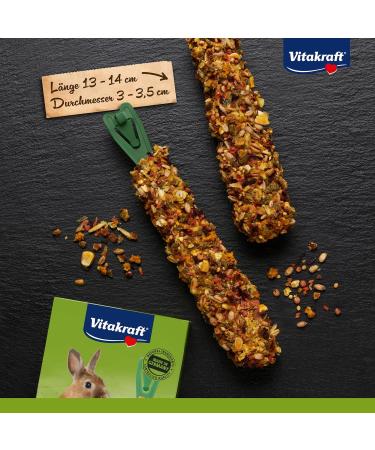 Vitakraft Crackers & Snack Sticks for Dwarf Rabbits | Vegetable & Beetroot Treats (2 pcs) - International Shipping Available - Buy Online on GoSupps.com