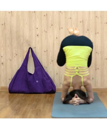 Uhawi Large Purple Yoga Mat Bag with 4 Pockets and Carrying Strap - Lightweight & Durable - Buy Online on GoSupps.com
