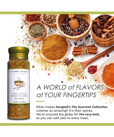 Gourmet Collection Thai Style Green Curry Spice Blend - Spicy Sweet Seasoning for Chicken, Vegetables, Fish - 156 Servings - Buy Online on GoSupps.com