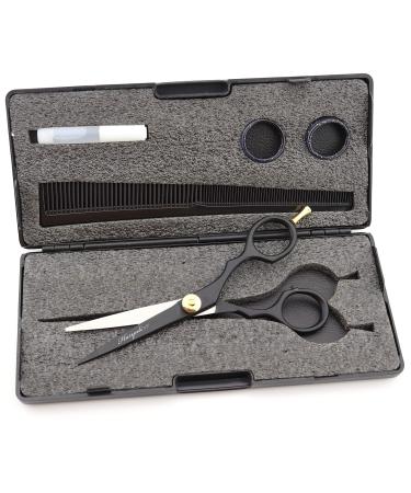 Haryali London Professional Black Hairdressing Barber Scissors Men's Grooming Hairdresser Hair Cutting Salon Shears for Men and Women