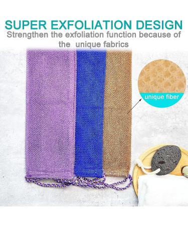 African Exfoliating Net 3-Pack for Super Exfoliation at Home Spa - Dual Sided Back Scrubber Cloths for Deep Skin Cleansing - Buy Online on GoSupps.com