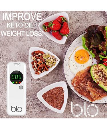 BLO Digital Ketone Breath Analyzer for Keto Diet & Weight Loss | Accurate Portable Ketogenic Testing with 10 Mouthpieces - Buy Online on GoSupps.com