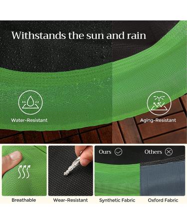 SONGMICS 40 Inch Saucer Tree Swing | 700 lb Load Capacity | Textilene Fabric | Hanging Kit Included | for Kids Outdoor and Indoor Play | Heavy Duty and Safe | Easy Installation | Green and Black - UGSW001G01 - Buy Online on GoSupps.com