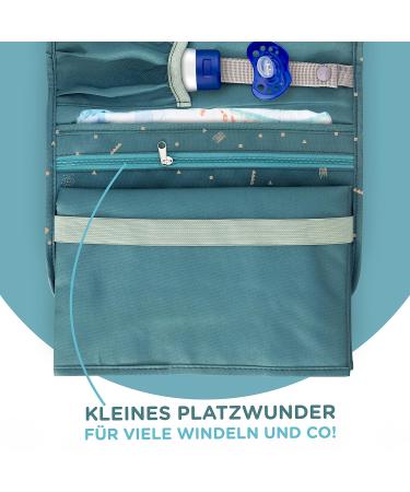 Buy Jubi Baby Diaper Bag with Changing Mat - Stylish Small Diaper Bag (Green-Blue) for On-the-Go Convenience | International Shipping Available - Buy Online on GoSupps.com