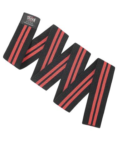Taipan 72 Heavy Duty Knee Wraps for Weightlifting - Joint Stability & Injury Prevention -Compression Support for Cross Training & WODs - Black/Red - Buy Online on GoSupps.com
