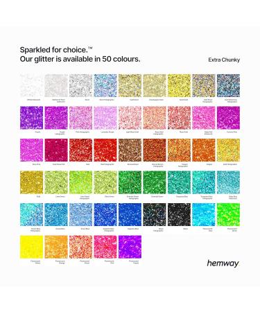 Hemway Extra Chunky Silver Holographic Glitter - Safe for Cosmetics - 100g (3.5oz) - Perfect for Crafts & DIY - Buy Online on GoSupps.com