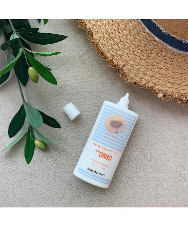 THANKYOU FARMER Safe Sun Fluid AGE 0880 Broad Spectrum SPF50+ PA++++ 3.51 fl oz - Mineral Sunscreen for Face & Body | Skin Cooling, UV-Damage Prevention | Reef Safe, Korean Sunscreen - Travel Size - Buy Online on GoSupps.com