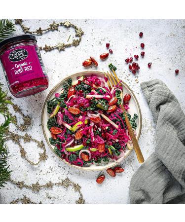 Organic Ruby Red Sauerkraut - 2 x 400g Jar - The Cultured Food Co - Buy Online on GoSupps.com