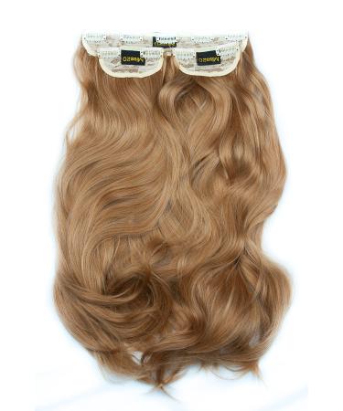 BOMBSHELL HAIR EXTENSIONS 250g 24" Flicky 3 Pieces Full Head Clip On Hair Extensions Hair Piece Wig (M19 DARK GOLD BLONDE)