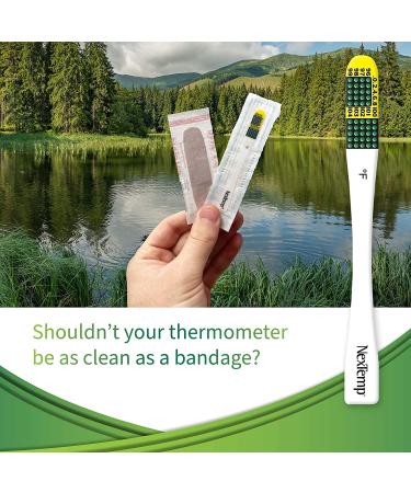 NexTemp Ultra Single-Use Thermometers 12-Pack - Superior Accuracy & Infection Control for Businesses, Schools, First-Aid, Home & Travel - Buy Online on GoSupps.com